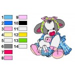 Mary Moo Moos 01 Embroidery Design